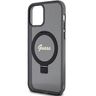 Guess GUHMP12MHRSGSK iPhone 12/12 Pro 6.1" czarny/black hardcase Ring Stand Script Glitter MagSafe na NearMe.pl