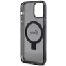 Guess GUHMP12MHRSGSK iPhone 12/12 Pro 6.1" czarny/black hardcase Ring Stand Script Glitter MagSafe na NearMe.pl