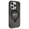 Guess GUHMP13LHRSGSK iPhone 13 Pro / 13 6.1" czarny/black hardcase Ring Stand Script Glitter MagSafe na NearMe.pl