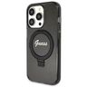 Guess GUHMP14XHRSGSK iPhone 14 Pro Max 6.7" czarny/black hardcase Ring Stand Script Glitter MagSafe na NearMe.pl