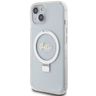 Guess GUHMP15SHRSGSD iPhone 15 / 14 / 13 6.1" przezroczysty/transparent hardcase Ring Stand Script Glitter MagSafe na NearMe.pl