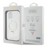 Guess GUHMP15SHRSGSD iPhone 15 / 14 / 13 6.1" przezroczysty/transparent hardcase Ring Stand Script Glitter MagSafe na NearMe.pl