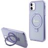 Guess GUHMN61HRSGSU iPhone 11 / Xr 6.1" fioletowy/purple hardcase Ring Stand Script Glitter MagSafe na NearMe.pl