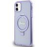 Guess GUHMN61HRSGSU iPhone 11 / Xr 6.1" fioletowy/purple hardcase Ring Stand Script Glitter MagSafe na NearMe.pl