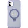 Guess GUHMN61HRSGSU iPhone 11 / Xr 6.1" fioletowy/purple hardcase Ring Stand Script Glitter MagSafe na NearMe.pl