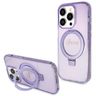 Guess GUHMP14LHRSGSU iPhone 14 Pro 6.1" fioletowy/purple hardcase Ring Stand Script Glitter MagSafe na NearMe.pl