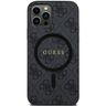 Guess GUHMP12MG4GFRK iPhone 12/12 Pro 6.1" czarny/black hardcase 4G Collection Leather Metal Logo MagSafe na NearMe.pl