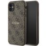 Guess GUHMN61G4GFRW iPhone 11 6.1" / Xr brązowy/brown hardcase 4G Collection Leather Metal Logo MagSafe na NearMe.pl