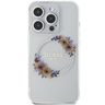 Guess GUHMP15XHFWFCT iPhone 15 Pro Max 6.7" transparent hardcase IML Flowers Wreatch MagSafe na NearMe.pl