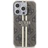 Guess GUHCP15LH4PSEGW iPhone 15 Pro 6.1" brązowy/brown hardcase IML 4G Gold Stripe na NearMe.pl