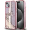 Guess GUHCP15MLFCSEGP iPhone 15 Plus / 14 Plus 6.7" różowy/pink hardcase Liquid Glitter Gold Stripes na NearMe.pl