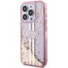 Guess GUHCP15LLFCSEGP iPhone 15 Pro 6.1" różowy/pink hardcase Liquid Glitter Gold Stripes na NearMe.pl