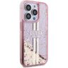 Guess GUHCP15LLFCSEGP iPhone 15 Pro 6.1" różowy/pink hardcase Liquid Glitter Gold Stripes na NearMe.pl