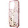 Guess GUHCP15LLFCSEGP iPhone 15 Pro 6.1" różowy/pink hardcase Liquid Glitter Gold Stripes na NearMe.pl
