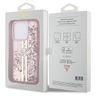 Guess GUHCP15LLFCSEGP iPhone 15 Pro 6.1" różowy/pink hardcase Liquid Glitter Gold Stripes na NearMe.pl