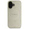 Guess GUHMP16SPSAPSMED iPhone 16 6.1" złoty/gold hardcase Saffiano Peony Classic Logo MagSafe na NearMe.pl