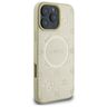 Guess GUHMP16XPSAPSMED iPhone 16 Pro Max 6.9" złoty/gold hardcase Saffiano Peony Classic Logo MagSafe na NearMe.pl