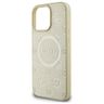 Guess GUHMP16XPSAPSMED iPhone 16 Pro Max 6.9" złoty/gold hardcase Saffiano Peony Classic Logo MagSafe na NearMe.pl