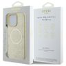 Guess GUHMP16XPSAPSMED iPhone 16 Pro Max 6.9" złoty/gold hardcase Saffiano Peony Classic Logo MagSafe na NearMe.pl