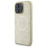 Guess GUHMP16XPSAPSMED iPhone 16 Pro Max 6.9" złoty/gold hardcase Saffiano Peony Classic Logo MagSafe na NearMe.pl