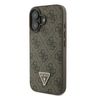 Guess GUHCP16SP4TDPW iPhone 16 brązowy/brown hardcase Leather 4G Triangle Strass na NearMe.pl