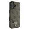 Guess GUHCP16SP4TDPW iPhone 16 brązowy/brown hardcase Leather 4G Triangle Strass na NearMe.pl