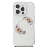 Guess GUHMP16LHFWFCT iPhone 16 Pro 6.3" przeźroczysty/transprent hardcase IML Flowers Wreath MagSafe na NearMe.pl