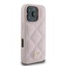 Guess GUHCP16LPSQSQSP iPhone 16 Pro różowy/pink hardcase Quilted Metal Logo na NearMe.pl
