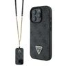 Guess GUHCP16XP4TDSCPK iPhone 16 Pro Max 6.9" czarny/black hardcase Leather Metal Logo Strass Crossbody na NearMe.pl
