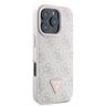 Guess GUHCP16XP4TDSCPP iPhone 16 Pro Max 6.9" różowy/pink hardcase Leather Metal Logo Strass Crossbody na NearMe.pl