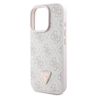 Guess GUHCP16XP4TDSCPP iPhone 16 Pro Max 6.9" różowy/pink hardcase Leather Metal Logo Strass Crossbody na NearMe.pl