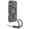 Guess GUHMP16SHGCRELSK iPhone 16 czarny/czarny hardcase IML Glitter With Pearl Strap MagSafe na NearMe.pl