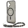 Guess GUHMP16SHGCRELSK iPhone 16 czarny/czarny hardcase IML Glitter With Pearl Strap MagSafe na NearMe.pl