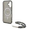 Guess GUHMP16SHGCRELSK iPhone 16 czarny/czarny hardcase IML Glitter With Pearl Strap MagSafe na NearMe.pl