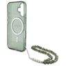 Guess GUHMP16SHGCRELSA iPhone 16 zielony/green hardcase IML Glitter With Pearl Strap MagSafe na NearMe.pl