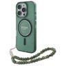 Guess GUHMP16LHGCRELSA iPhone 16 Pro 6.3" zielony/green hardcase IML Glitter With Pearl Strap MagSafe na NearMe.pl