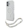 Guess GUHMP16MHGCRELST iPhone 16 Plus 6.7" przeźroczysty/transparent hardcase IML Glitter With Pearl Strap MagSafe na NearMe.pl
