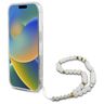 Guess GUHMP16MHGCRELST iPhone 16 Plus 6.7" przeźroczysty/transparent hardcase IML Glitter With Pearl Strap MagSafe na NearMe.pl