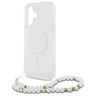 Guess GUHMP16MHGCRELST iPhone 16 Plus 6.7" przeźroczysty/transparent hardcase IML Glitter With Pearl Strap MagSafe na NearMe.pl