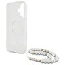 Guess GUHMP16MHGCRELST iPhone 16 Plus 6.7" przeźroczysty/transparent hardcase IML Glitter With Pearl Strap MagSafe na NearMe.pl