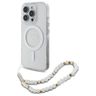 Guess GUHMP16LHGCRELST iPhone 16 Pro 6.3" przeźroczysty/transparent hardcase IML Glitter With Pearl Strap MagSafe na NearMe.pl