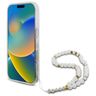 Guess GUHMP16LHGCRELST iPhone 16 Pro 6.3" przeźroczysty/transparent hardcase IML Glitter With Pearl Strap MagSafe na NearMe.pl