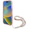 Guess GUHMP16SHFWBRCESP iPhone 16 6.1" różowy/pink hardcase IML Flowers With Pearl Strap MagSafe na NearMe.pl
