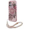 Guess GUHMP16SHFWBRCESP iPhone 16 6.1" różowy/pink hardcase IML Flowers With Pearl Strap MagSafe na NearMe.pl