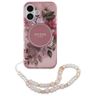 Guess GUHMP16SHFWBRCESP iPhone 16 6.1" różowy/pink hardcase IML Flowers With Pearl Strap MagSafe na NearMe.pl