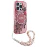 Guess GUHMP16LHFWBRCESP iPhone 16 Pro 6.3" różowy/pink hardcase IML Flowers With Pearl Strap MagSafe na NearMe.pl