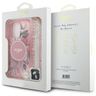 Guess GUHMP16LHFWBRCESP iPhone 16 Pro 6.3" różowy/pink hardcase IML Flowers With Pearl Strap MagSafe na NearMe.pl