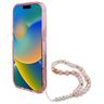 Guess GUHMP16XHFWBRCESP iPhone 16 Pro Max 6.9" różowy/pink hardcase IML Flowers With Pearl Strap MagSafe na NearMe.pl