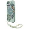 Guess GUHMP16SHFWBRCESN iPhone 16 6.1" zielony/green hardcase IML Flowers With Pearl Strap MagSafe na NearMe.pl