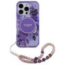 Guess GUHMP16XHFWBRCESU iPhone 16 Pro Max 6.9" fioletowy/purple hardcase IML Flowers With Pearl Strap MagSafe na NearMe.pl